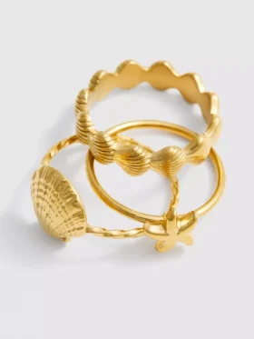 Set van 3 waterdichte schelpringen