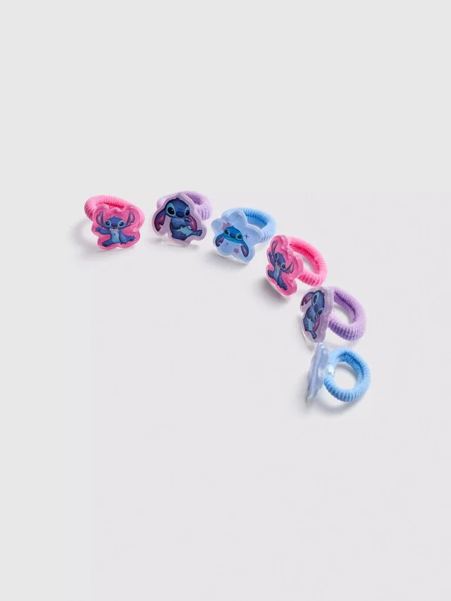 Set van 6 Disney's Stitch-paardenstaartelastiekjes