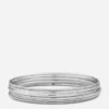 Set van 6 gepolijste metalen armbanden