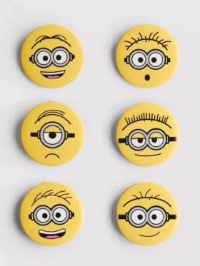 Set van 6 Minions-buttons