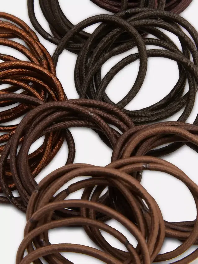 Set van 60 dikke elastische haarbandjes