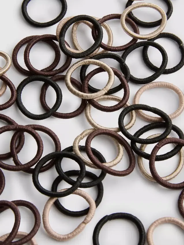 Set van 60 mini-haarbandjes