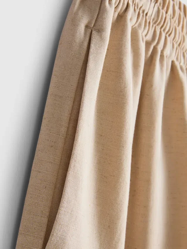Shorts met elastische tailleband van katoenmix