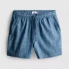 Shorts met getekste stof en trekkoord in de taille