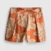 Shorts met hoge taille en print