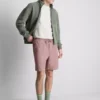Shorts met textuur en trekkoord
