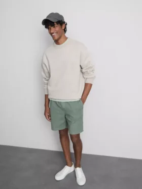 Shorts met textuur en trekkoord