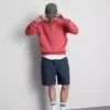 Shorts met textuur en trekkoord