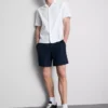 Shorts met textuur en trekkoord