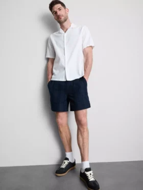 Shorts met textuur en trekkoord
