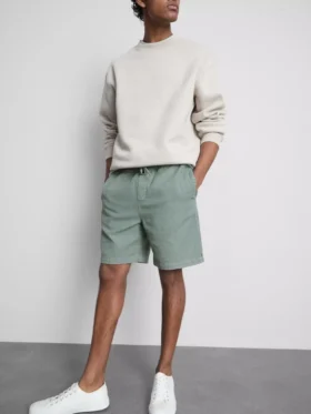 Shorts met textuur en trekkoord