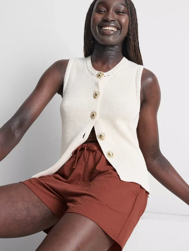 Shorts met textuur en trekkoord