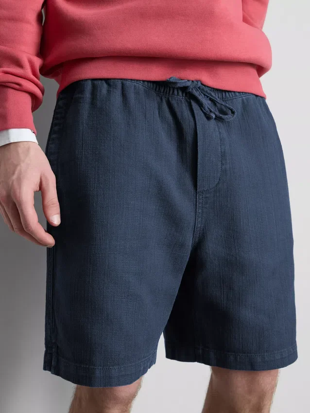 Shorts met textuur en trekkoord