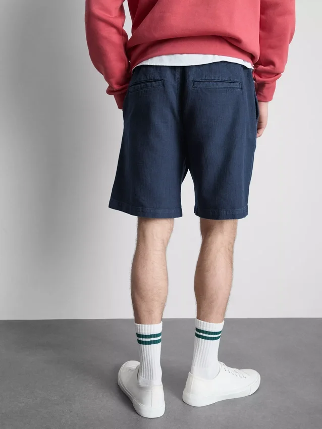 Shorts met textuur en trekkoord