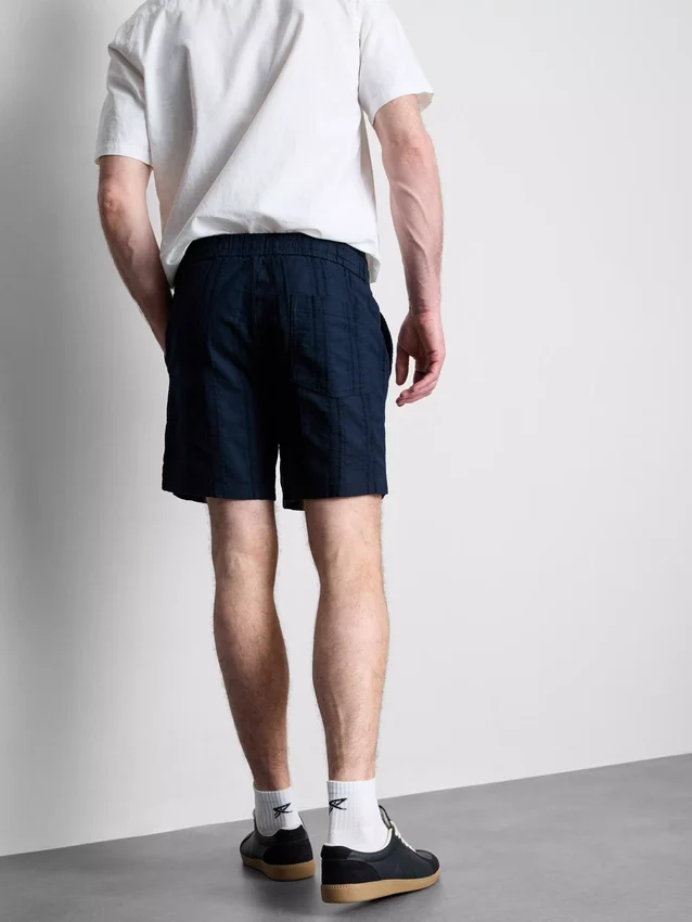 Shorts met textuur en trekkoord