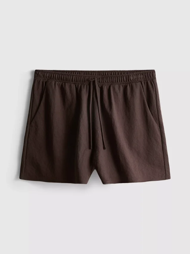 Shorts met textuur en trekkoord
