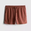 Shorts met textuur en trekkoord