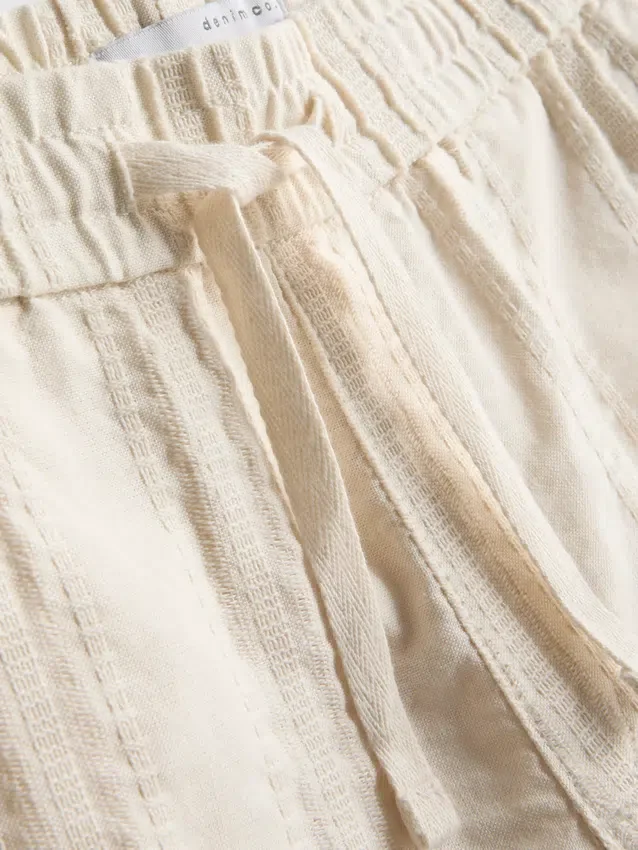 Shorts met textuur en trekkoord