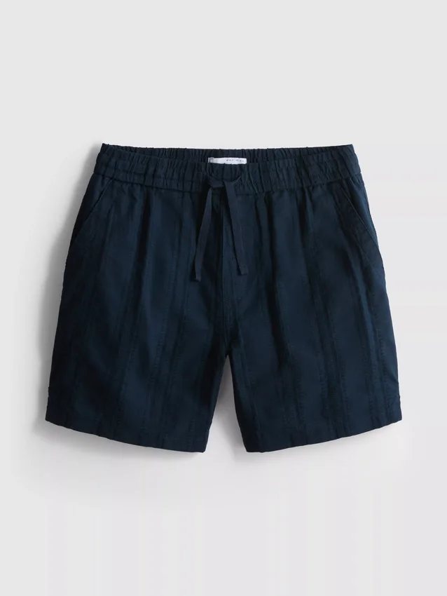 Shorts met textuur en trekkoord