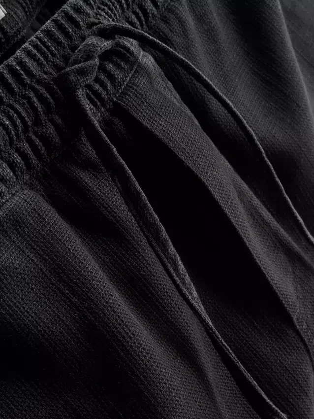 Shorts met textuur en trekkoord