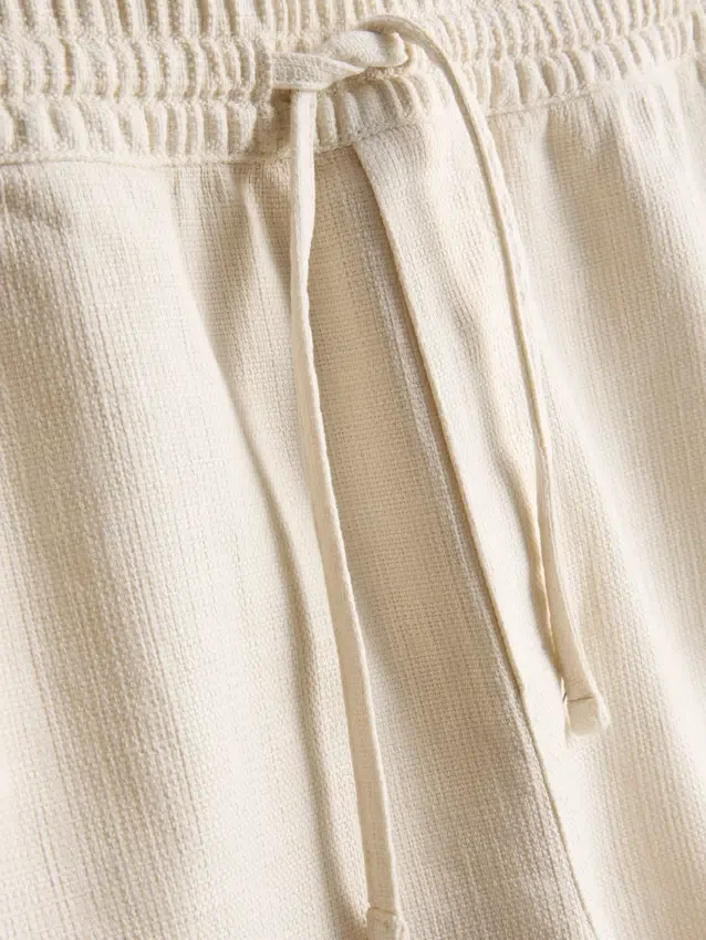 Shorts met textuur en trekkoord