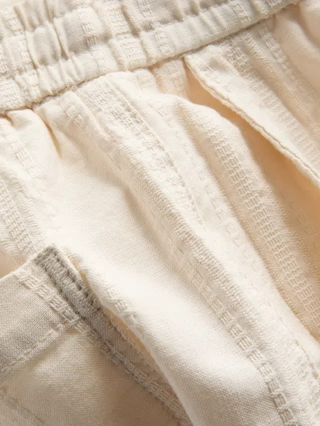 Shorts met textuur en trekkoord