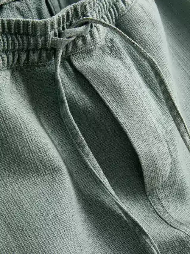 Shorts met textuur en trekkoord