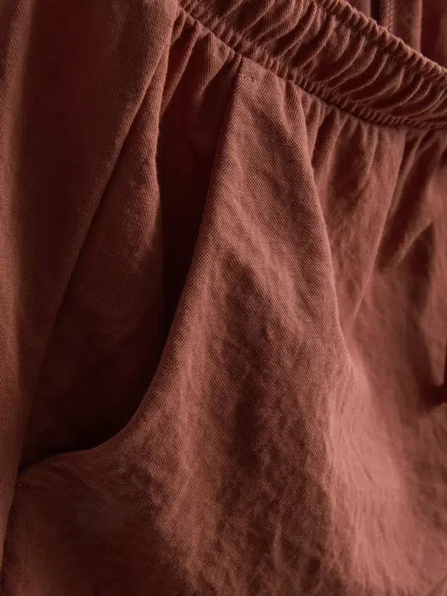 Shorts met textuur en trekkoord
