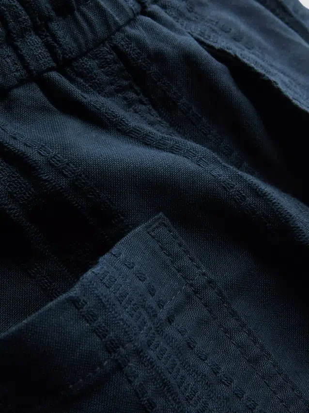 Shorts met textuur en trekkoord