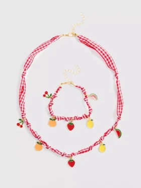Sieraden-set met fruitbedeltjes