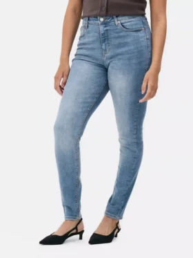 Skinny jeans met hoge taille