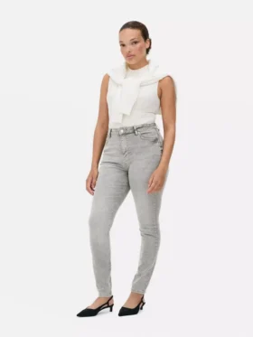 Skinny jeans met hoge taille