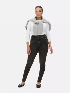 Skinny jeans met hoge taille