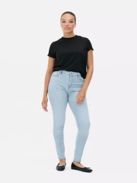 Skinny jeans met hoge taille