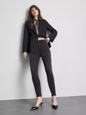 Skinny jeans van denim met hoog katoengehalte