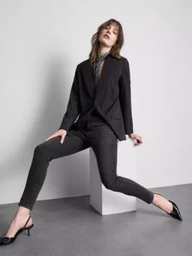 Skinny jeans van denim met hoog katoengehalte