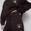 Skinny joggingbroek van katoenmix met print