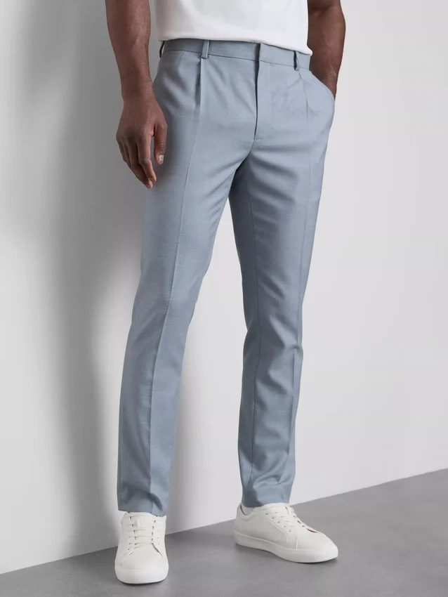 Slim fit broek met dobby-textuur