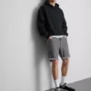 Slim-fit denimshort met middelhoge taille