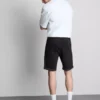 Slim-fit denimshort met middelhoge taille