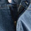 Slim-fit denimshort met middelhoge taille