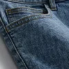 Slim-fit denimshort met middelhoge taille