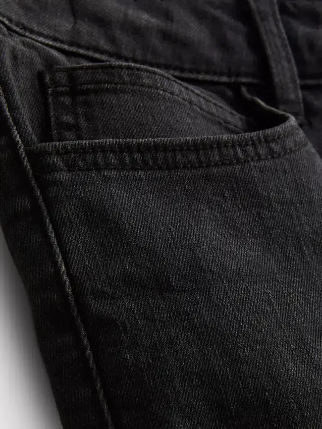 Slim-fit denimshort met middelhoge taille