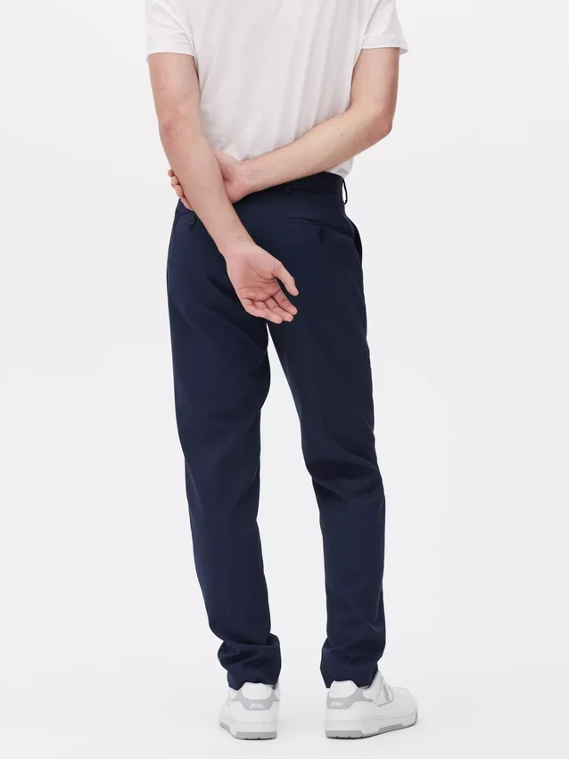 Slim fit formele broek van twill