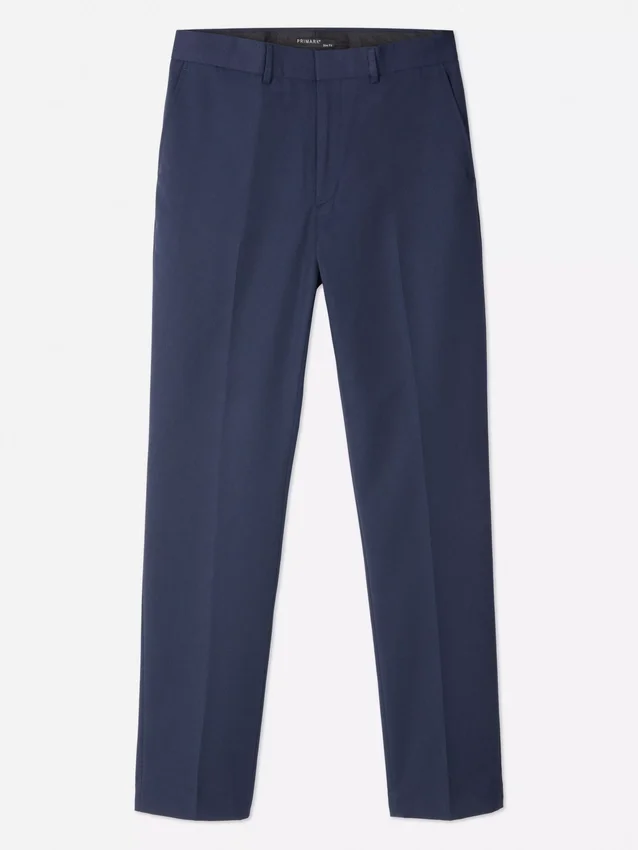 Slim fit formele broek van twill