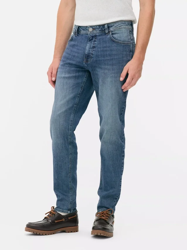 Slim fit-jeans met middelhoge taille