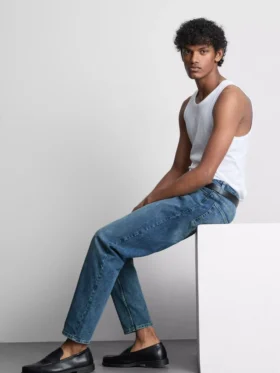 Slim fit-jeans met middelhoge taille