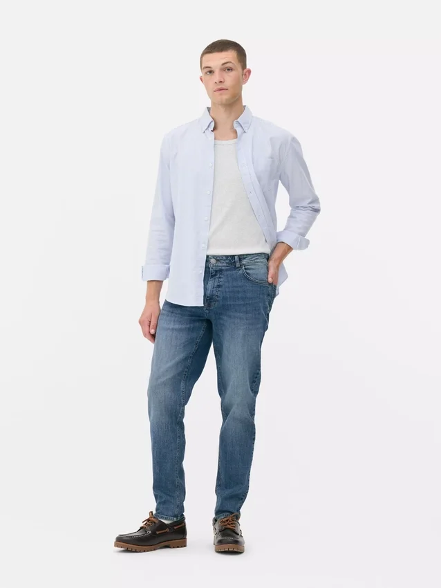 Slim fit-jeans met middelhoge taille