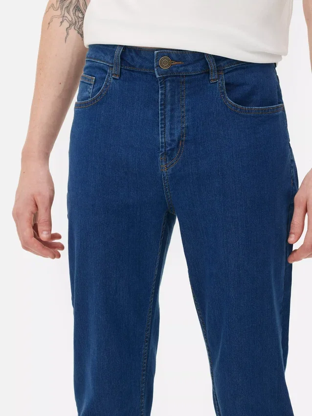 Slim fit-jeans met middelhoge taille