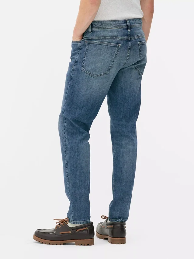Slim fit-jeans met middelhoge taille